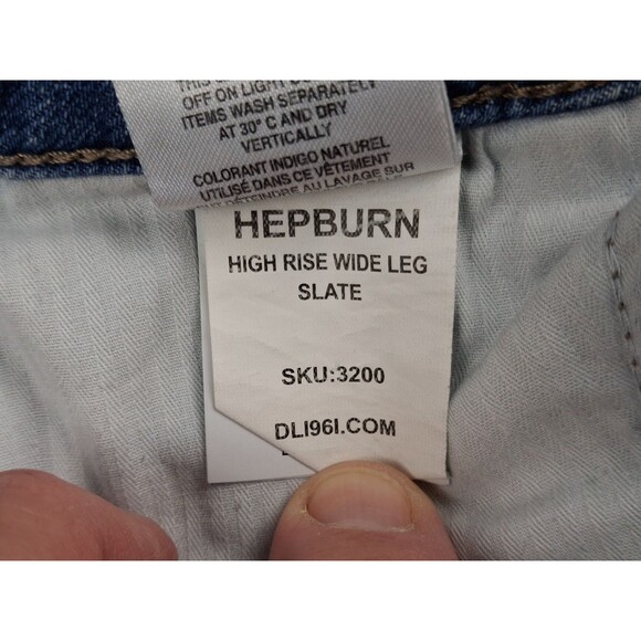 DL1961 Women’s Size 27 Hepburn High-Rise Wide Leg Jeans Light Blue Denim - Picture 8 of 16